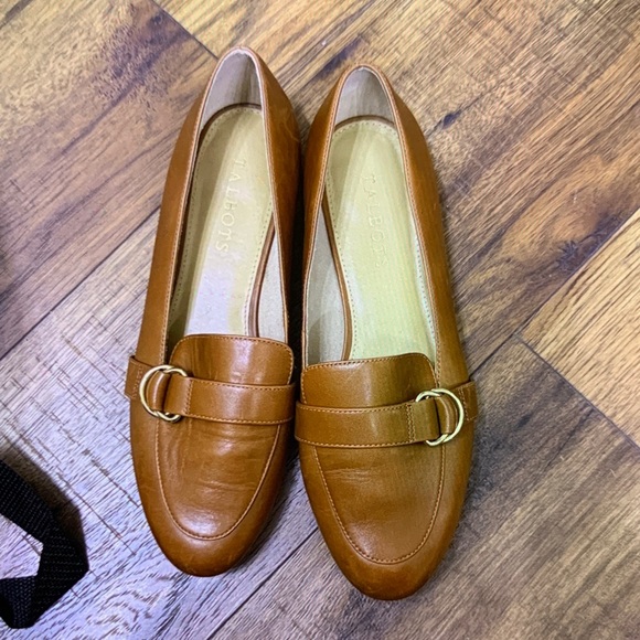Talbots Cognac Leather Loafers with Gold Accent - Picture 5 of 5